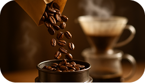 Fresh roasted coffee beans