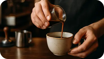 pouring